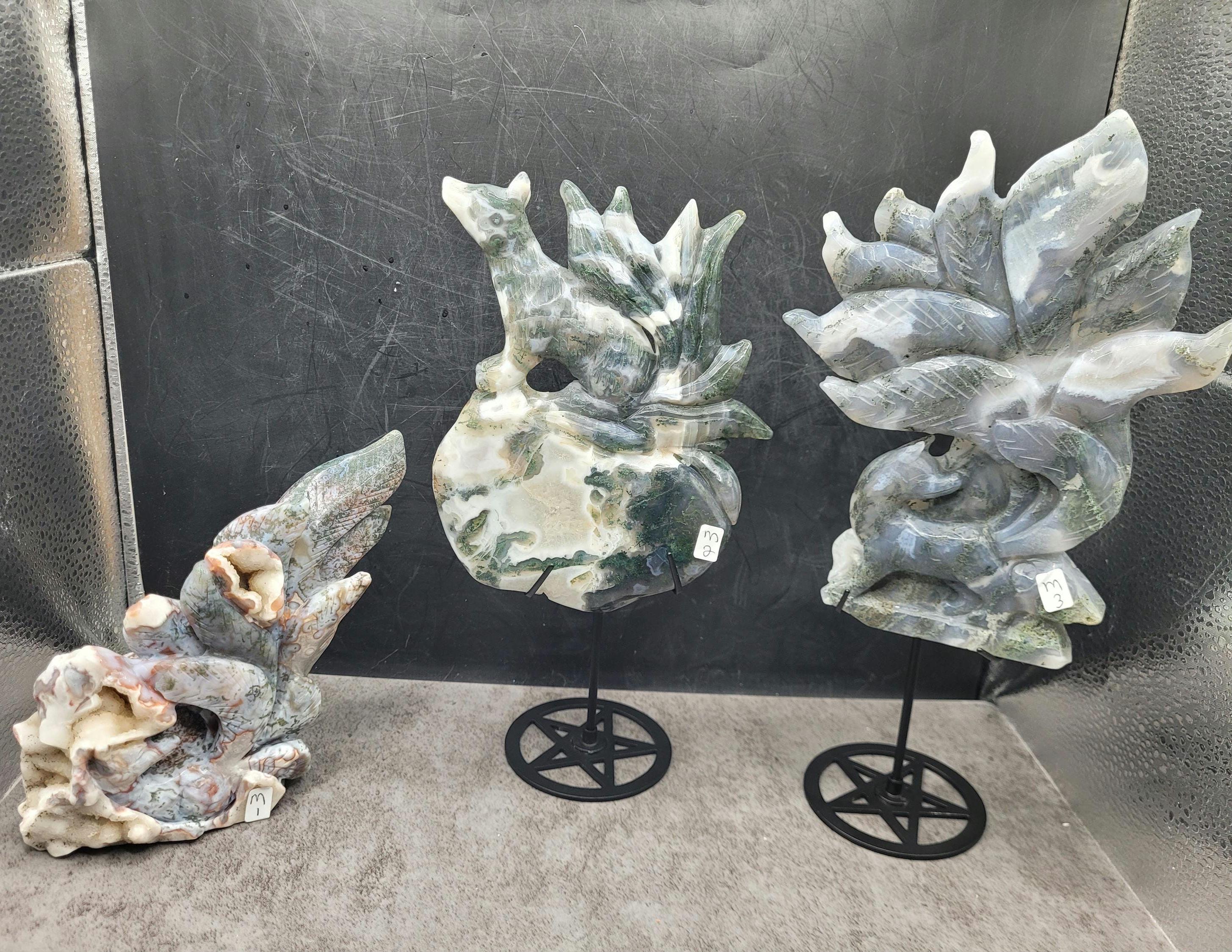 Moss Agate 9 tail fox