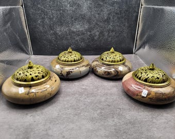 Picture jasper bowl with lid
