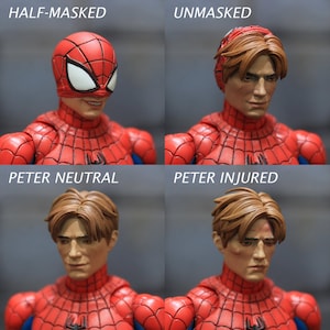 1/12 Custom Spidey Ultimate Unmasked Halfmasked Head Sculpt