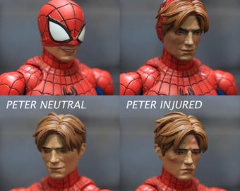 1/12 Custom Spidey Ultimate Unmasked Halfmasked Head Sculpt
