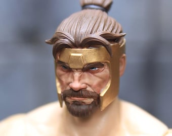 Escultura de cabeza de campeón olímpico personalizada a escala 1/12