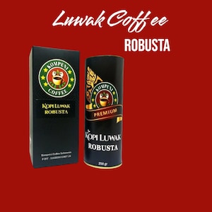 Koffie Luwak Liar Indonesia Robusta | Wild Civet Coffee Beans Robusta | East Java Robusta 250gr