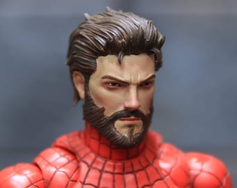 Escultura de cabeza personalizada de Spidey Ultimate Unmasked 2024 a escala 1/12