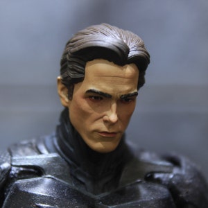 1/12 Custom Detective Hero Christian Bale Unmasked Head Sculpt
