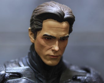 1/12 Custom Detective Hero Christian Bale Unmasked Head Sculpt
