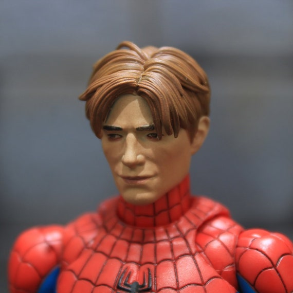 アメイジングスパイダーマン カスタムヘッド 1/12 サイズ 1/12 Custom Spidey Ultimate Unmasked Halfmasked Head Sculpt
