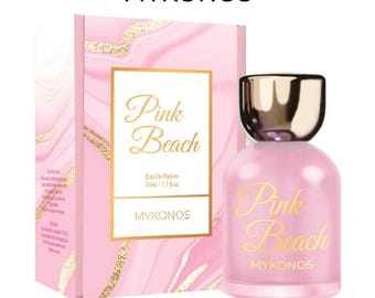 Perfume Mykonos Pink Beach EDP 50 ml / Aroma floral afrutado de verano / Fragancia elegante para mujer / Idea de regalo perfecta