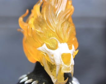 Escultura de cabeza de pantera muerta personalizada a escala 1/12