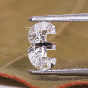 Diamante suelto cultivado en laboratorio de talla E hecho a mano de 1,00 quilates, diamante blanco para colgante solitario, diamante HPHT ecológico para ella, diamante de talla antigua
