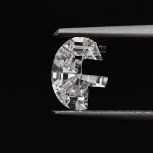 Diamantes cultivados en laboratorio con forma de G, colgante de diamante con la letra G como regalo para él, diamante de talla elegante, diamante CVD-HPHT de talla antigua, diamante libre de conflictos