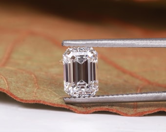 IGI Certified Emerald Cut Lab Grown Diamond: DE/VVS1, 1-3 CT Loose Stone
