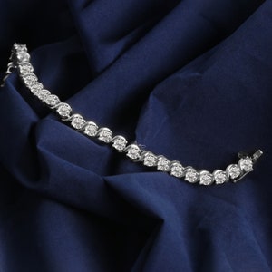 Lab Grown Diamond Tennis Bracelet: 14K White Gold, VS1 Clarity