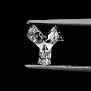 Diamantes cultivados en laboratorio con forma de Y, diamantes de laboratorio con CVD, pendientes para aniversario, regalo para mujer, diamantes blancos para colgante solitario, diamantes con alfabeto