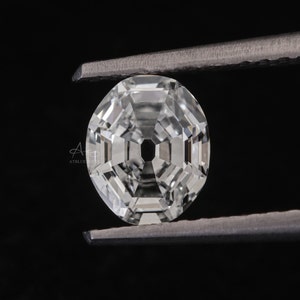 Diamantes cultivados en laboratorio con forma de O para anillo de compromiso, diamante de laboratorio con CVD para anillo inicial, regalo de aniversario para esposa, fabricación de colgante solitario