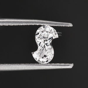 Diamantes creados en laboratorio en forma de S de 1,00 quilates, diamantes sueltos para regalo de aniversario, regalo para mujeres, diamantes con letras para joyería personalizada