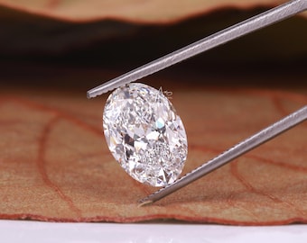 3 karat oval krossad is, labbodlad diamant: DE/VVS lös ädelsten