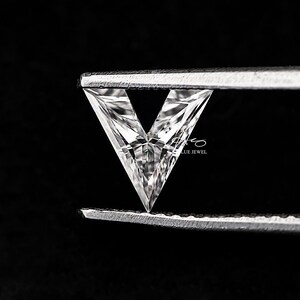 Diamante de corte en V para hacer un anillo con inicial, diamante cultivado en laboratorio de 1 quilate, diamante en forma de V para regalo de cumpleaños, regalo de diamante ecológico para ella