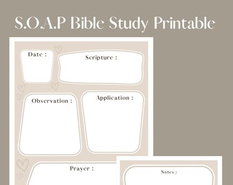 SOAP Bible Study Printable - Purple - Etsy