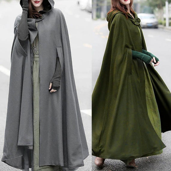 Women's Winter Gothic Plush Short Hooded Cape
