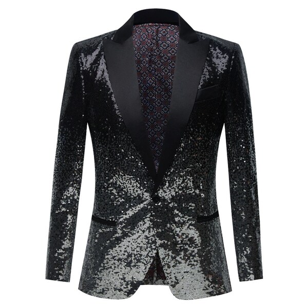 sequin shawl jacket