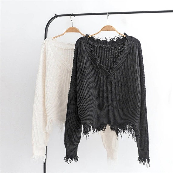 Drop Shoulder Sweater Witchy Sweater - Etsy