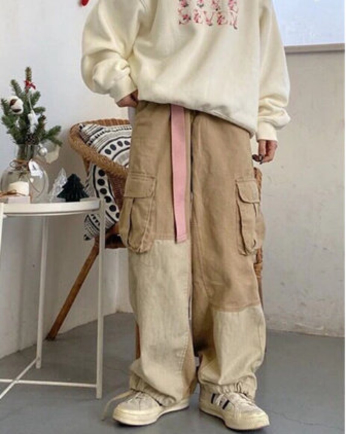Baggy Black Cargo Pants for Men Khaki Cargo Trousers Male Etsy