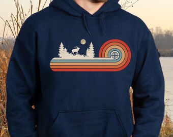 Hunting hoodie gift for men, deer hoodie gift for dad, hunting gifts, outdoorsy gifts, outdoorsman clothes, camp lover hoodie, hiking gifts
