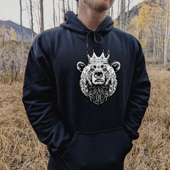 Camping bear hoodie sale