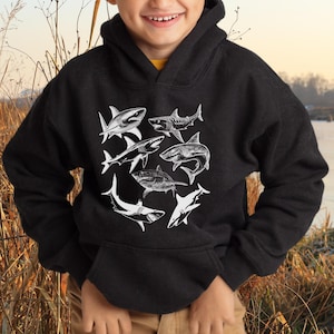 Hai Kinder Hoodie Geschenk für Meerestier Sweatshirt Ozean-Liebhaber Geschenk Umweltschützer Hoodie Hai Liebhaber Geschenk Outdoor Geschenke für Kinder