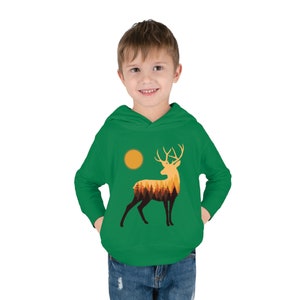 Mountain deer hoodie for kids, outdoors nature lover hoodie, elk mountain sweater, camping, hiking hoodie, animal lover, nature shirt kids image 7