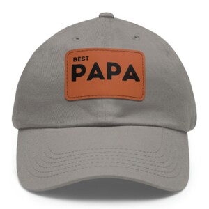 Best papa hat, leather patch dad Cap, gift for dad birthday, dad hat, dad life, outdoorsy gifts, new dad, fathers day gift, hat for dad gift