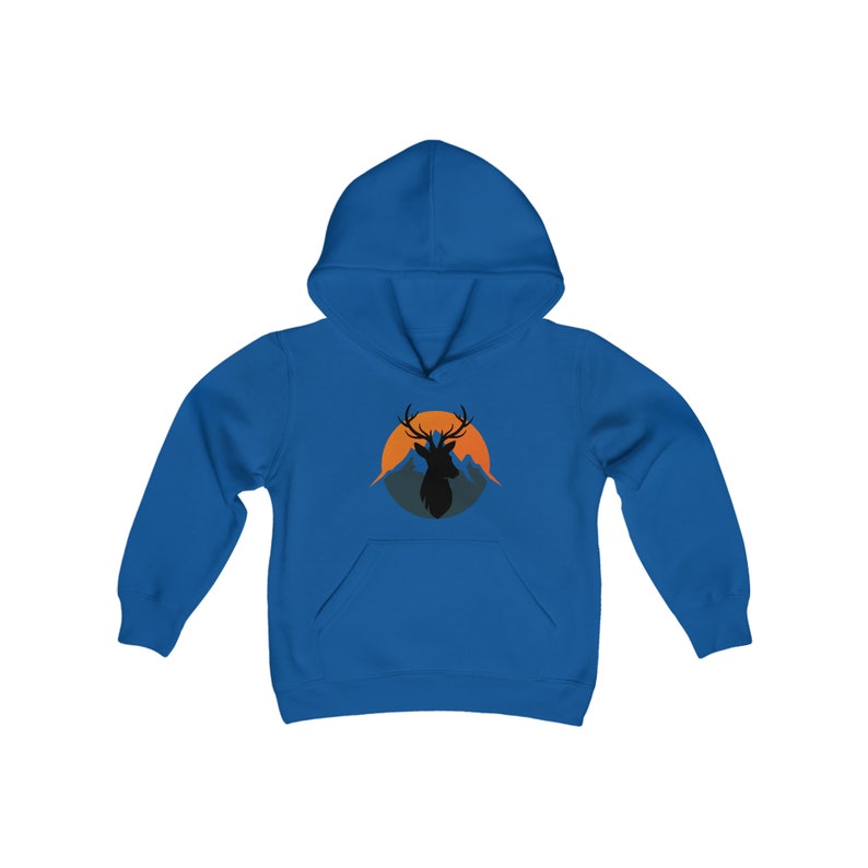 Regalo de sudadera con capucha de ciervo para niños, regalos de caza, ropa para amantes de la naturaleza, regalos para actividades al aire libre para niños, sudadera con capucha de senderismo, equipo de campamento para niños, camiseta, regalo de cumpleaños imagen 9
