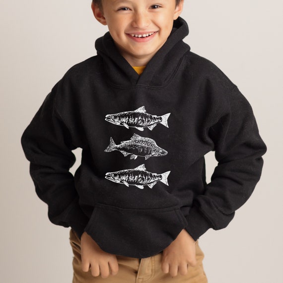 Fish Hoodie Kids, Fishing Gifts, Kids Fishing, Gift for Fisherman