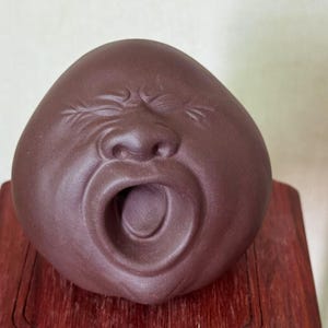 Chinese Yixing zisha Purple Clay Tea Pet Funny Yawning Tea Pet ,tea lover gift, Ugly-Cute Decorative Statue for Tea Table ,creative gifts 98