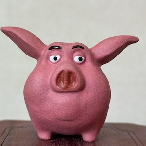 Yixing zisha Purple Clay Tea Pet Cute pig,Tea Pet pig , pig lover gift, Chinese Zodiac pig animal, tea pet teapot creative table decor gifts