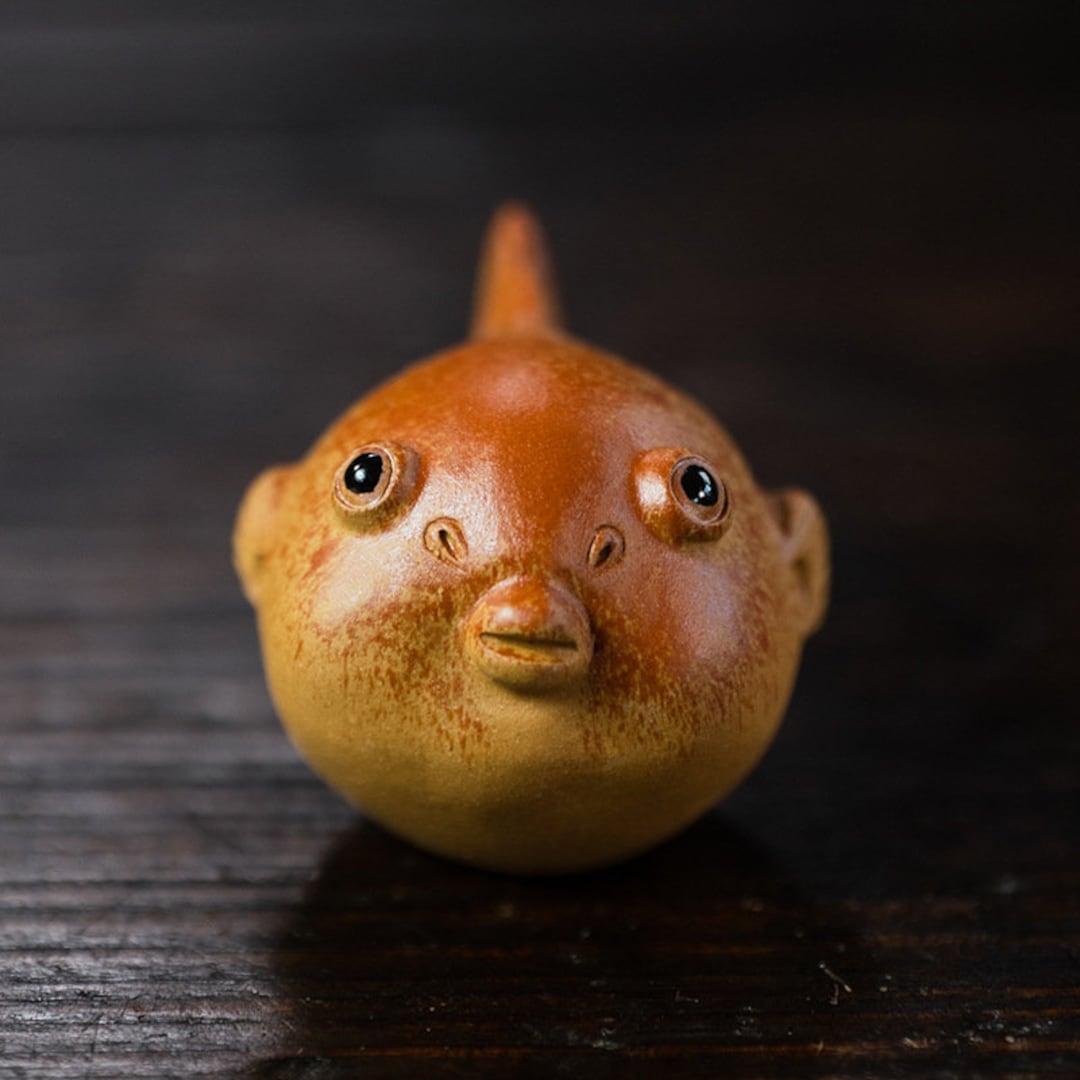 Lovely Ceramic Puffer Fish Sculpture for Tea Lovers and Animal Etsy