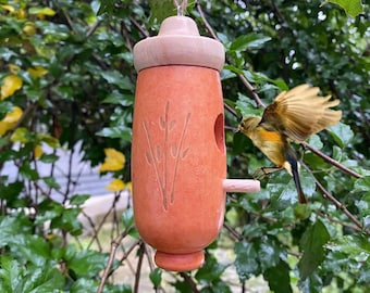 Unique Hummingbird Friendly Wooden Birdhouse for Garden Hanging Wild Bird House Squirrel Proof Outdoor Garden Yard Decor Wooden Bird Feeder