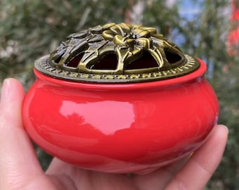 Ceramic Incense Burner with Incense Stick Holder,Incense Ash Catcher  Home Office Yoga Aromatherapy Home Office Ornament Meditation decor