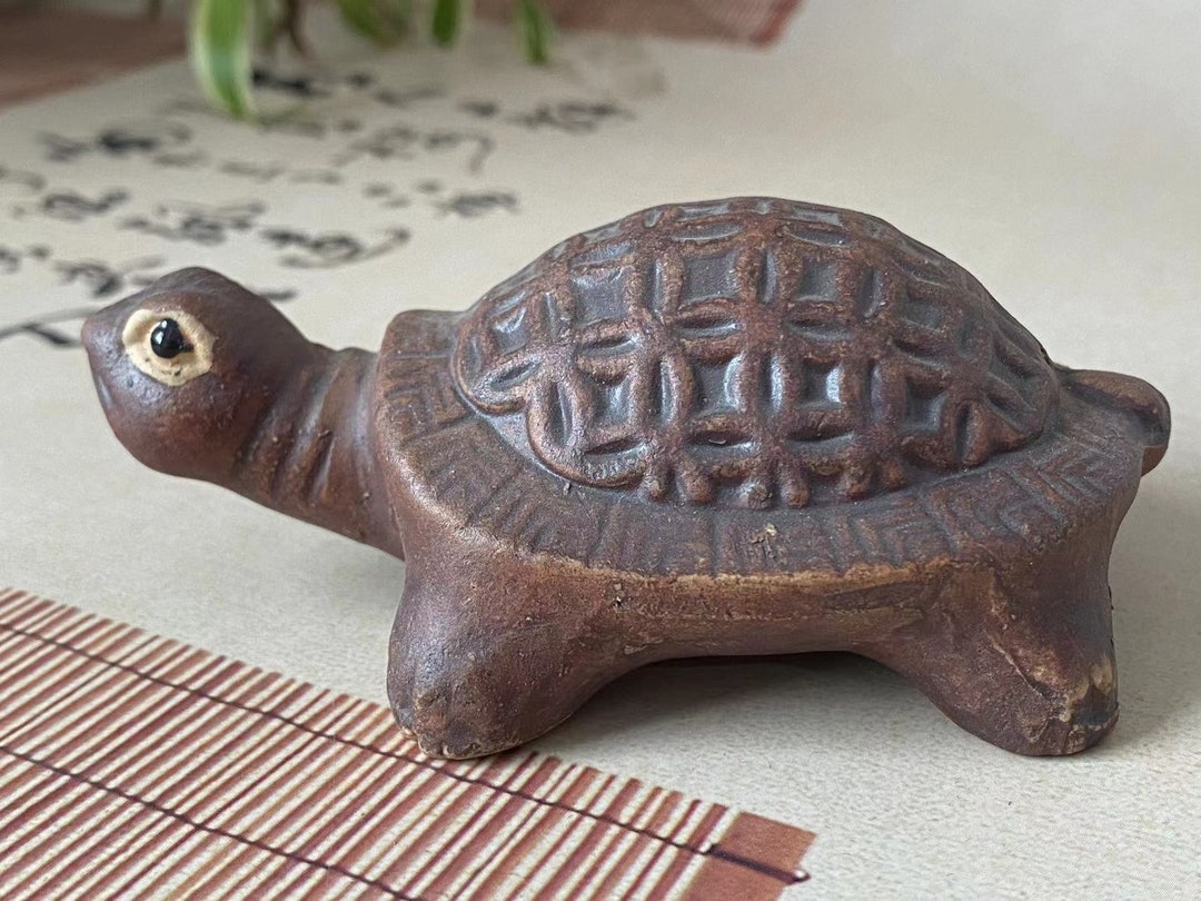Yixing Zisha Turtle Sculpture for Tea Lovers,animal Enthusiasts