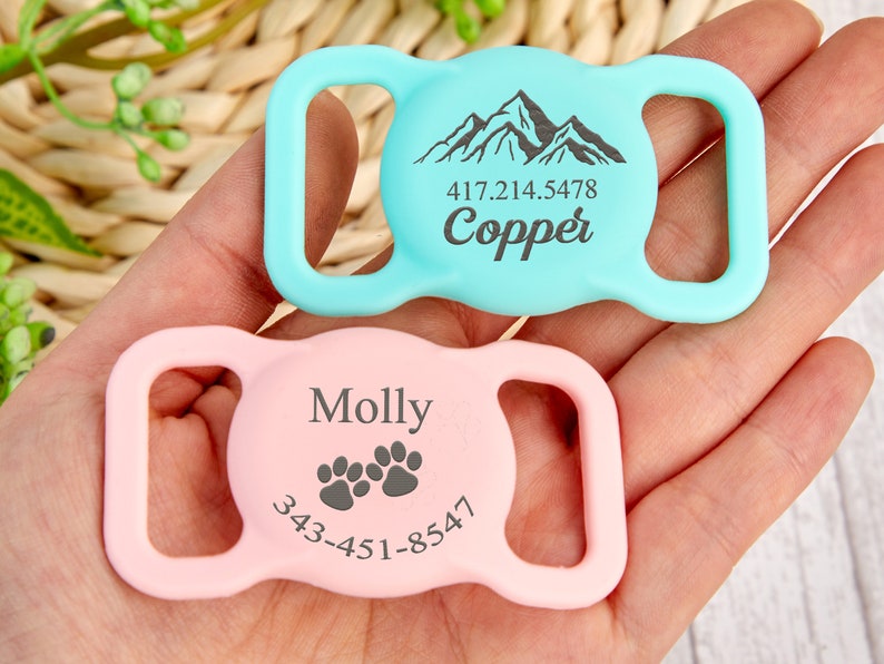 Personalized Silicone Dog Airtag Case With Name Pet Air Tag Etsy