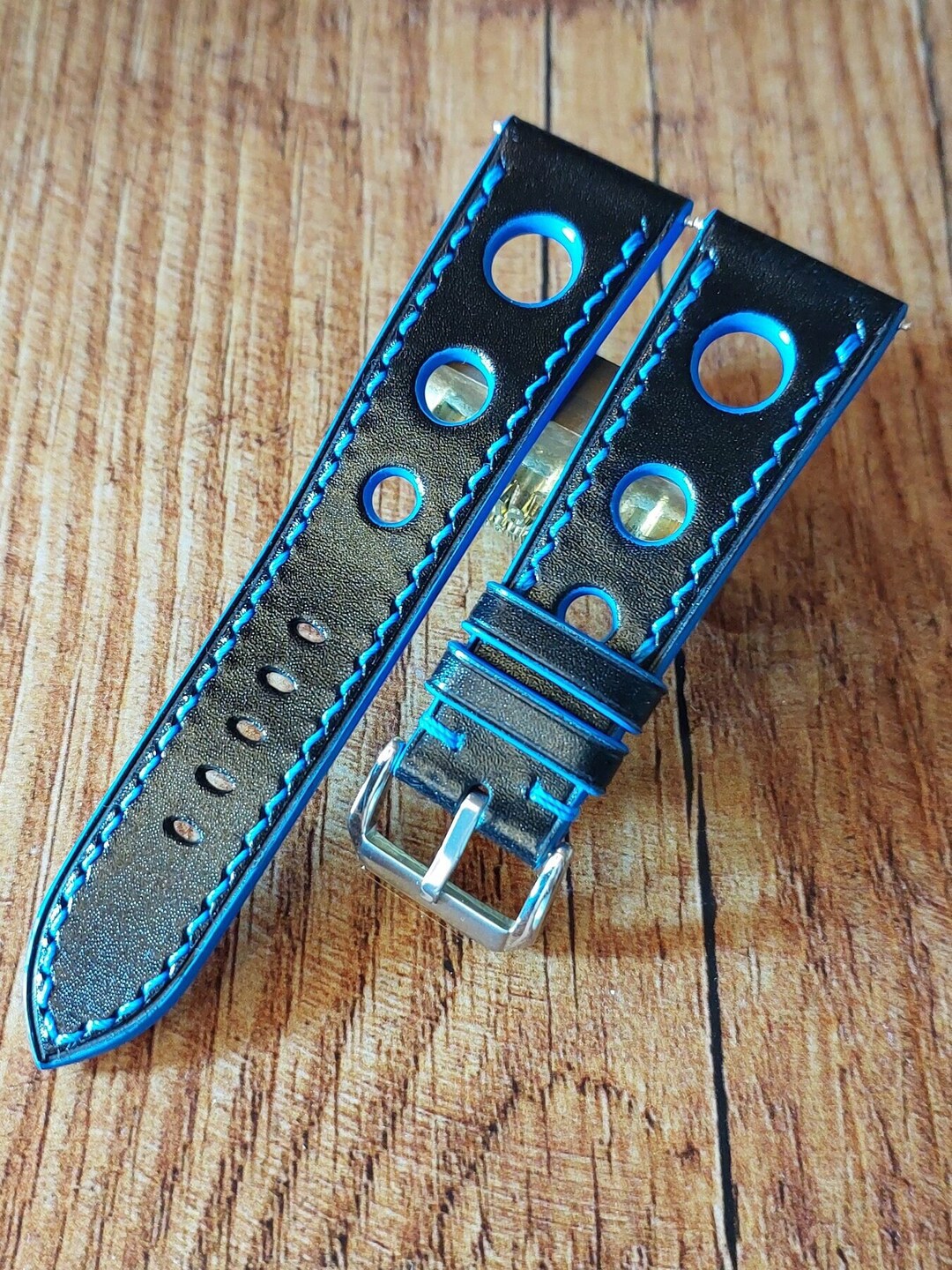 Vegetable Leather Racing Style Leather Watch Strap, Best Leather