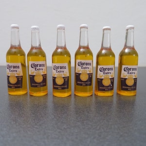 Miniature Beer Bottles 1:6 scale Fashion doll size beer bottles
