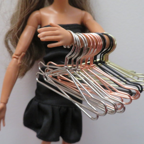 10 pcs Fashion Doll clothes metal hangers  11.5 inch Doll Clothes Hangers