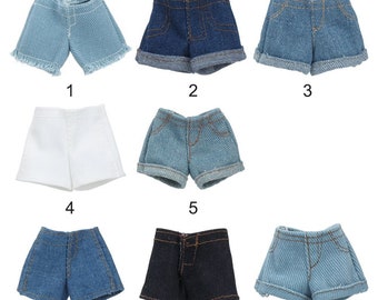 Doll Blue Jean Shorts White Shorts Jean Shorts Fashion doll Size Denim Shorts Clothes for 11.5 inch doll