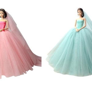 Fashion Doll Party Dress Evening Gown Wedding Dress  Clothes  11.5 inch doll Dress