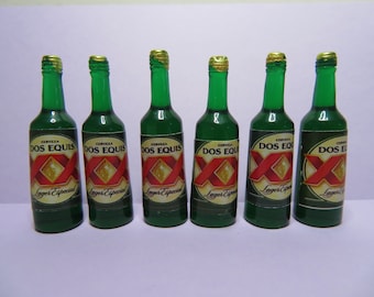 Miniature Beer Bottles 1:6 scale Fashion doll size beer bottles