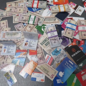 1:6 scale Miniature Doll ID cards Credit Cards Doll Passports Doll Gift Card Doll Drivers License 11.5 inch Fashion Doll Money