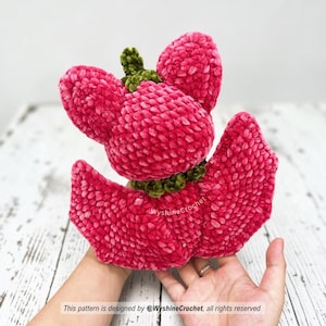 Strawberry Bat Crochet Pattern, Spooky-Cute Halloween Amigurumi Plushie PDF, Fall Decoration