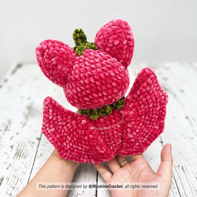 Strawberry Bat Crochet Pattern, Spooky-Cute Halloween Amigurumi Plushie PDF, Fall Decoration
