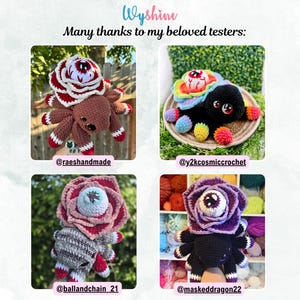 Rose Eye Spider Crochet Pattern PDF, Halloween Amigurumi Crochet Patterns, Spooky-Cute Flower Spider Decor